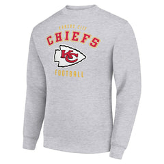 Kansas City Chiefs Starter Team Logo Pullover Sweatshirt - Heather Gray - NFL