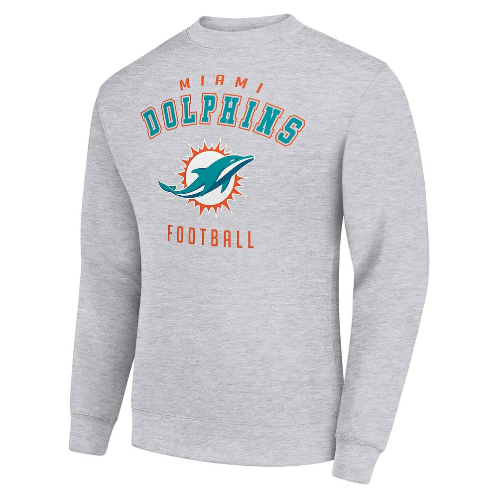 Miami Dolphins Starter Team Logo Pullover Sweatshirt - Heather Gray - NFL
