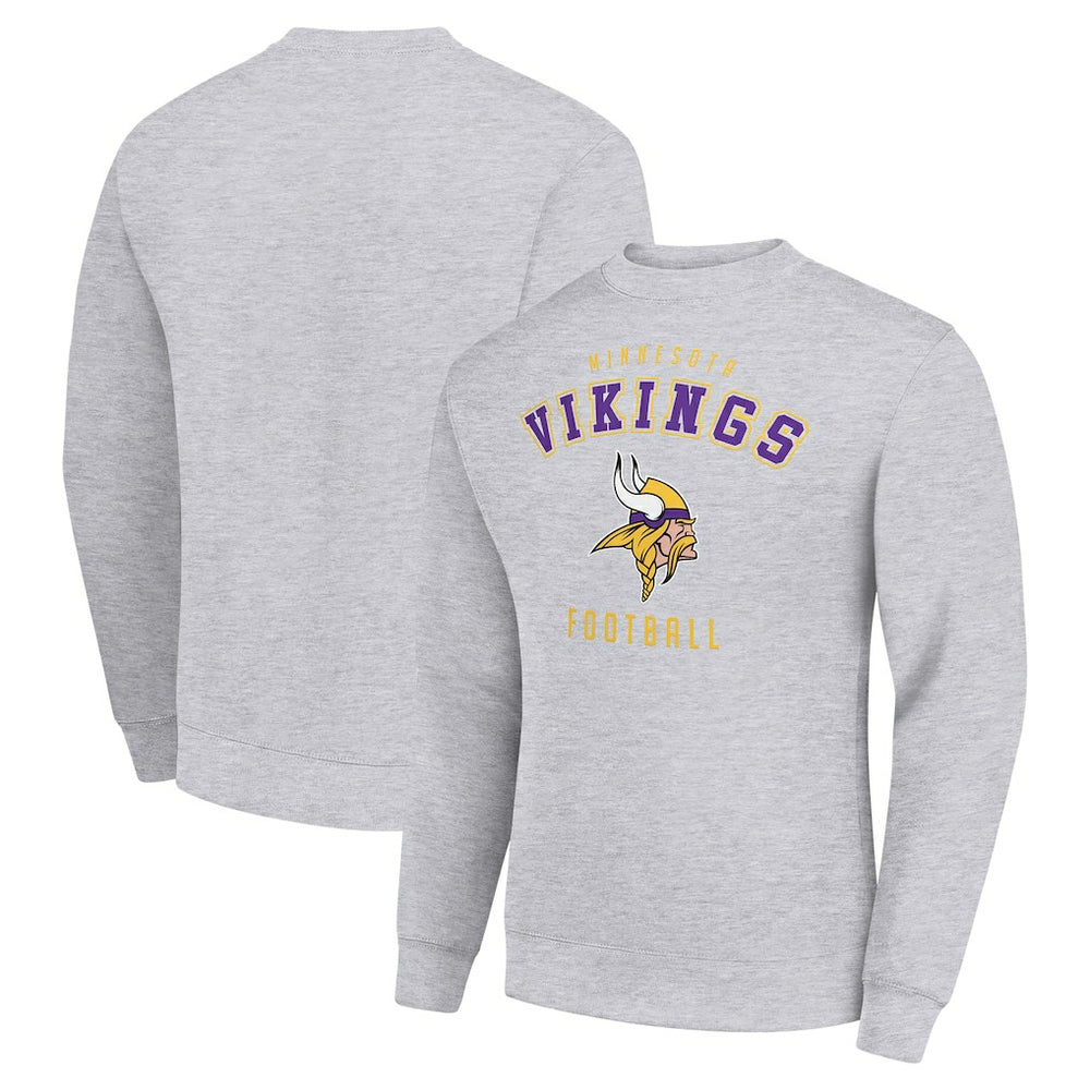 Minnesota Vikings Starter Team Logo Pullover Sweatshirt - Heather Gray - NFL