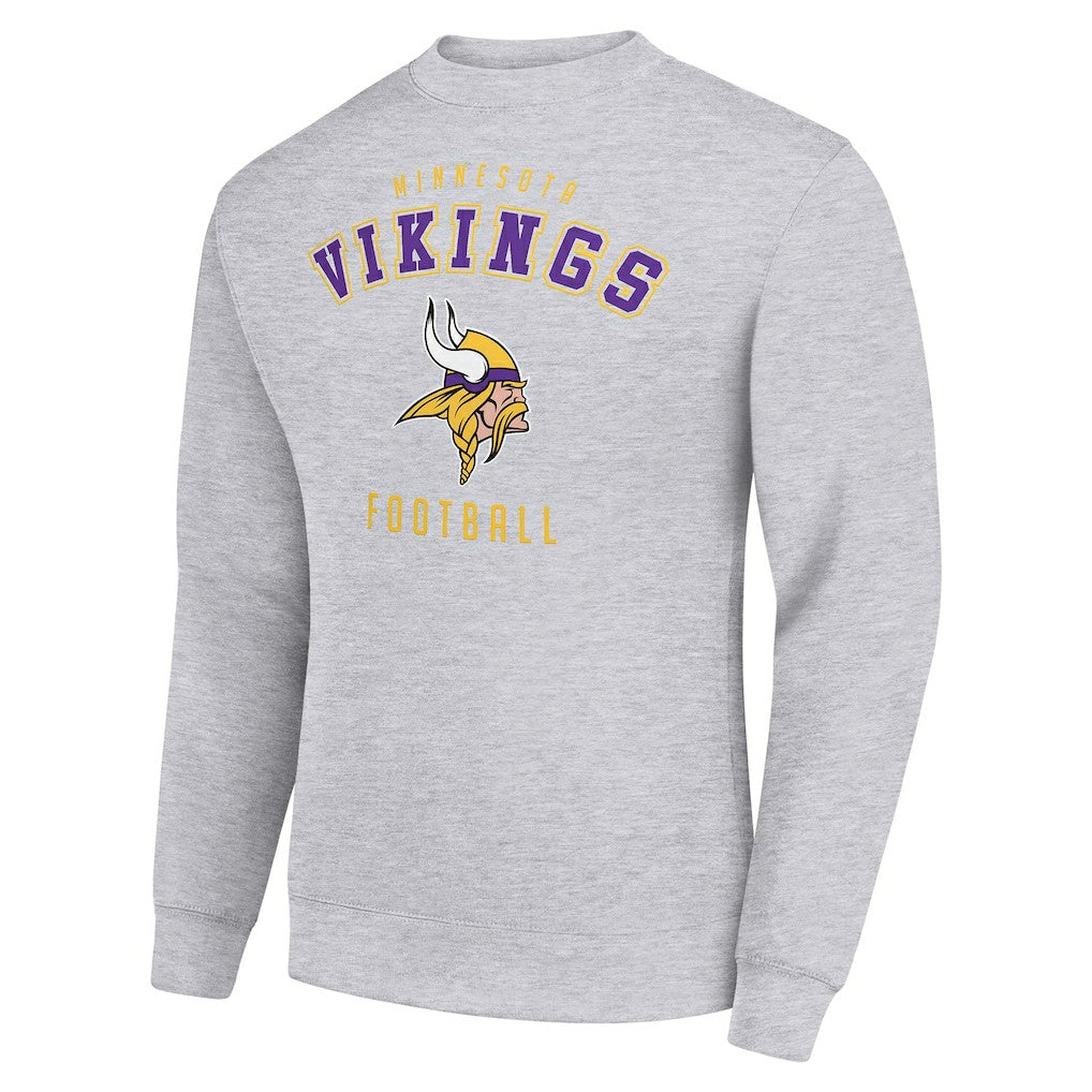 Minnesota Vikings Starter Team Logo Pullover Sweatshirt - Heather Gray - NFL