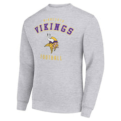 Minnesota Vikings Starter Team Logo Pullover Sweatshirt - Heather Gray - NFL