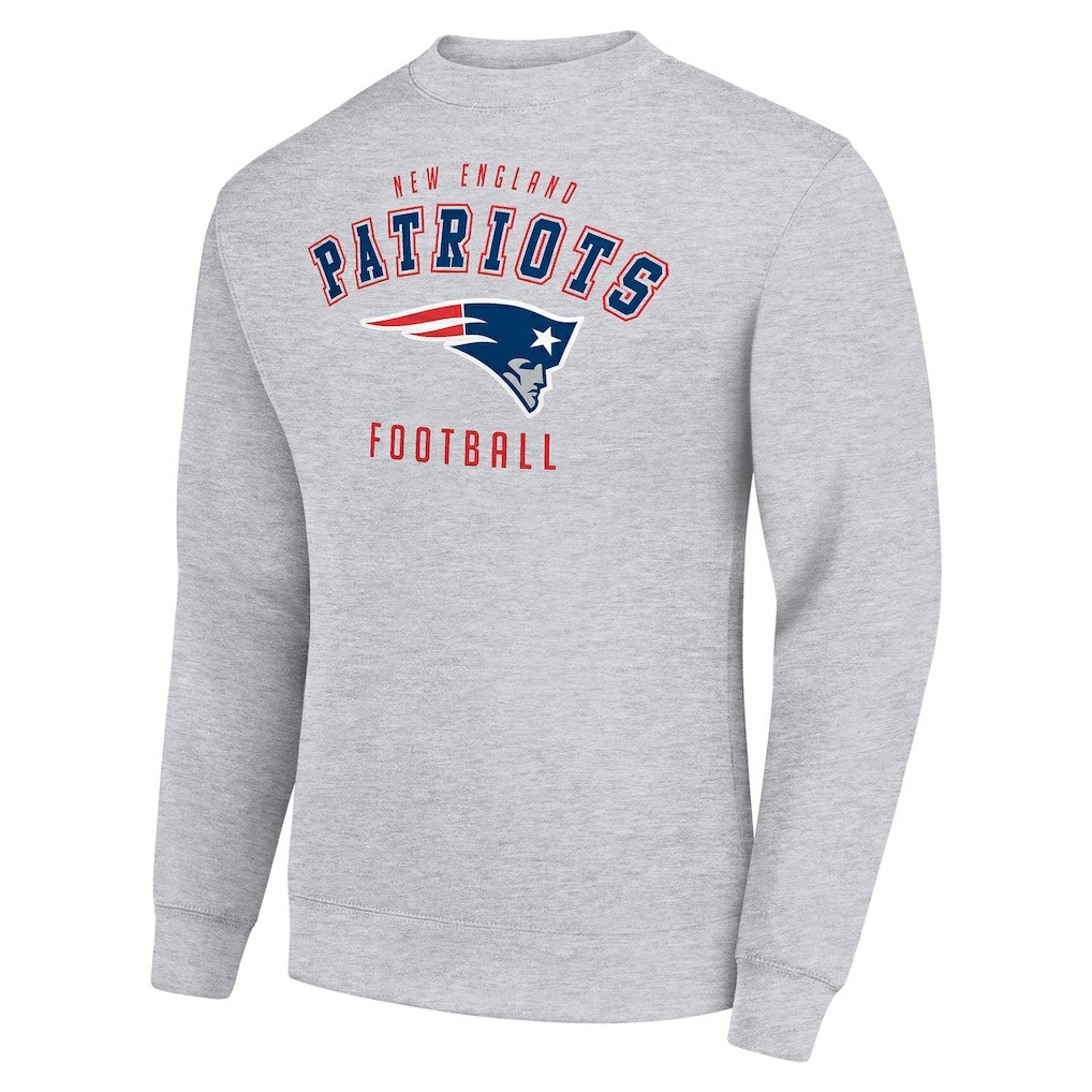 New England Patriots Starter Team Logo Pullover Sweatshirt - Heather Gray - NFL