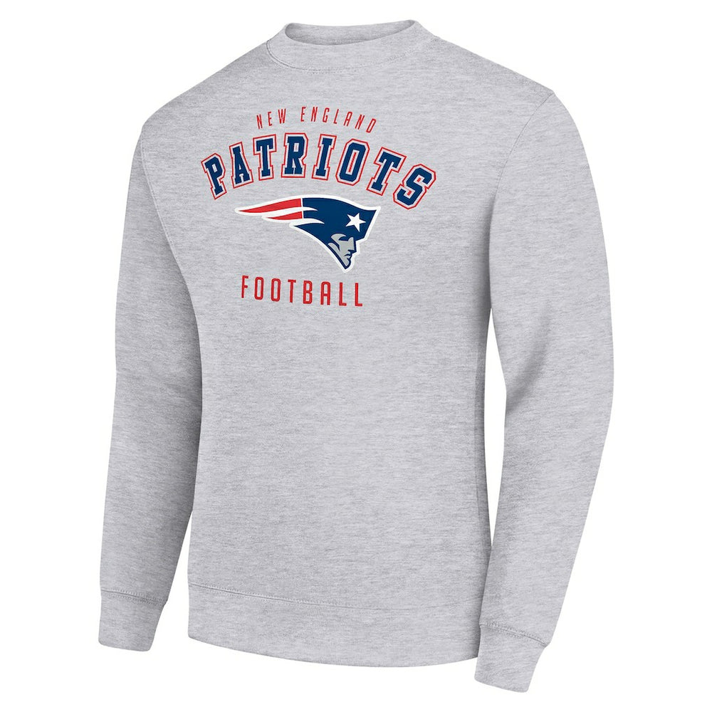 New England Patriots Starter Team Logo Pullover Sweatshirt - Heather Gray - NFL