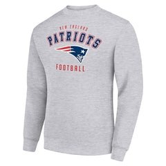 New England Patriots Starter Team Logo Pullover Sweatshirt - Heather Gray - NFL