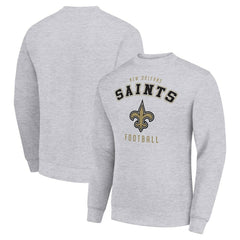 New Orleans Saints Starter Team Logo Pullover Sweatshirt - Heather Gray - NFL