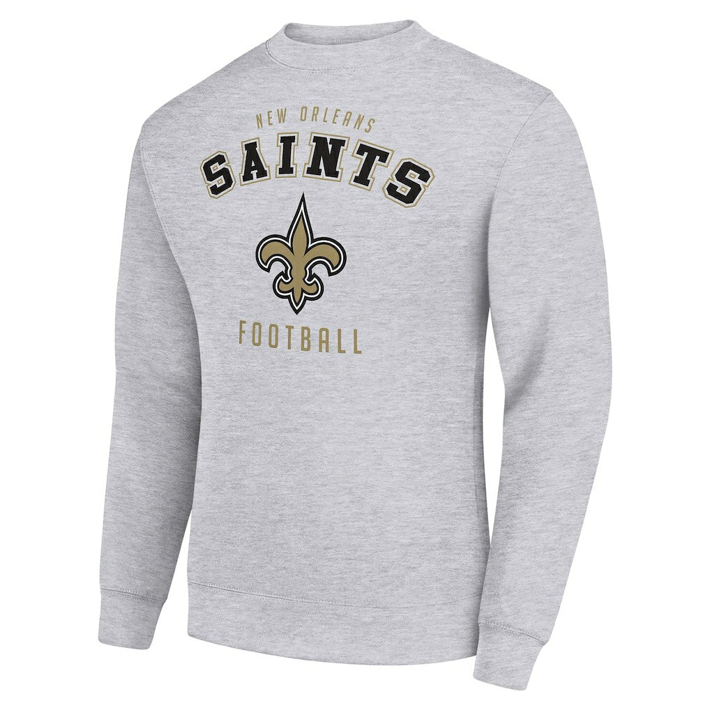 New Orleans Saints Starter Team Logo Pullover Sweatshirt - Heather Gray - NFL