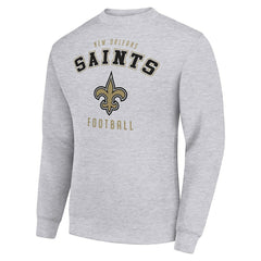 New Orleans Saints Starter Team Logo Pullover Sweatshirt - Heather Gray - NFL