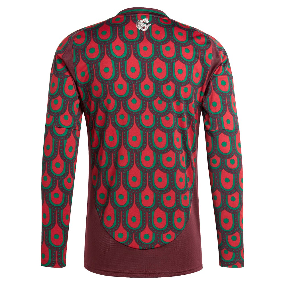 Adidas - Mexico National Team 2024 Home Replica Long Sleeve Jersey - Burgundy