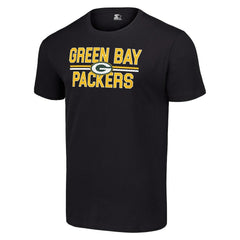 Green Bay Packers Starter Team Mesh Print Graphic T-Shirt - Black - NFL
