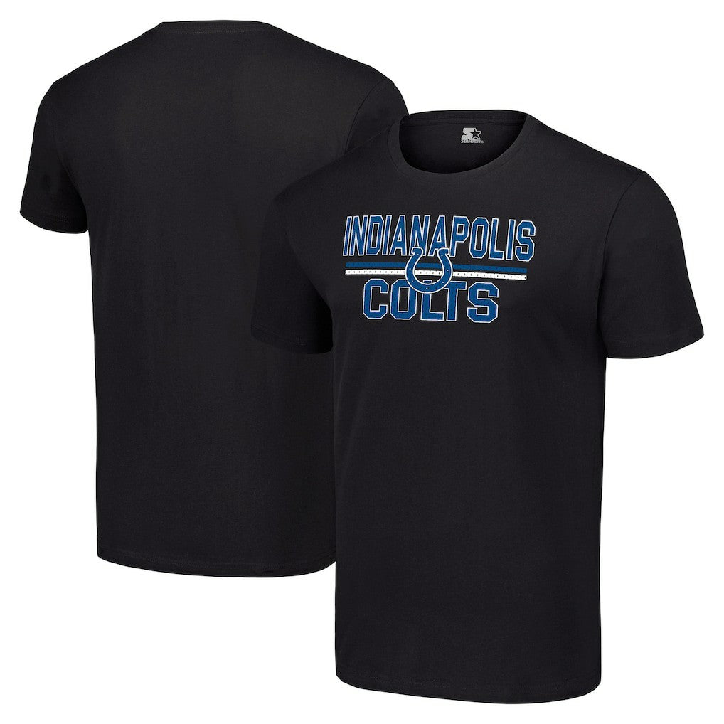 Indianapolis Colts Starter Team Mesh Print Graphic T-Shirt - Black - NFL