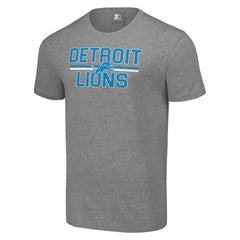 Detroit Lions Starter Team Mesh Print Graphic T-Shirt - Heather Gray - NFL