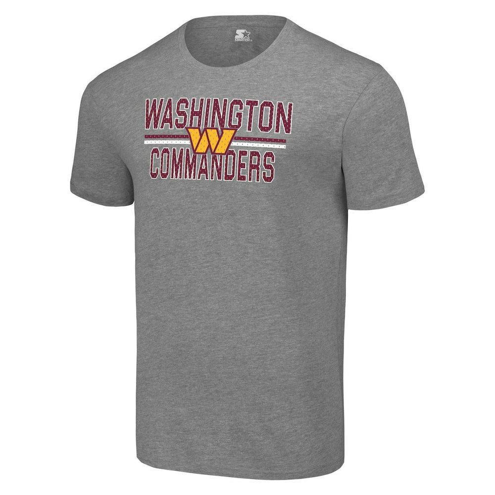 Washington Commanders Starter Team Mesh Print Graphic T-Shirt - Heather Gray - NFL