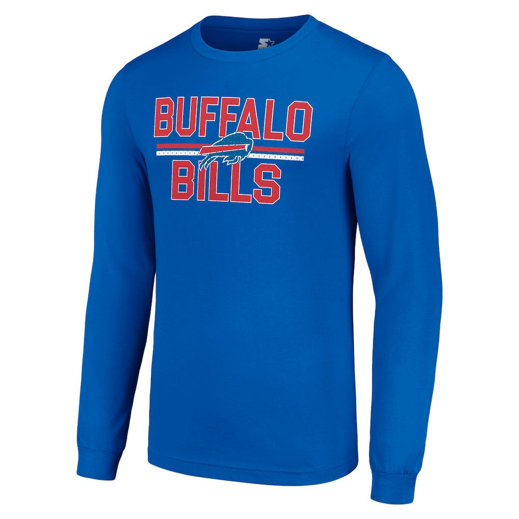 Buffalo Bills Starter Team Mesh Print Graphic Long Sleeve T-Shirt - Royal - NFL