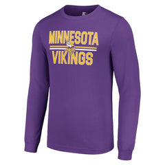 Minnesota Vikings Starter Team Mesh Print Graphic Long Sleeve T-Shirt - Purple - NFL