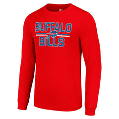 Buffalo Bills Starter Team Mesh Print Graphic Long Sleeve T-Shirt - Red - NFL