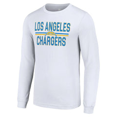 Los Angeles Chargers Starter Team Mesh Print Graphic Long Sleeve T-Shirt - White - NFL