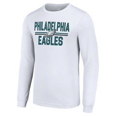 Philadelphia Eagles Starter Team Mesh Print Graphic Long Sleeve T-Shirt - White - NFL