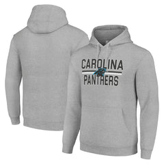 Carolina Panthers Starter Unisex Team Mesh Print Graphic Tri-Blend Pullover Hoodie - Heather Gray - NFL