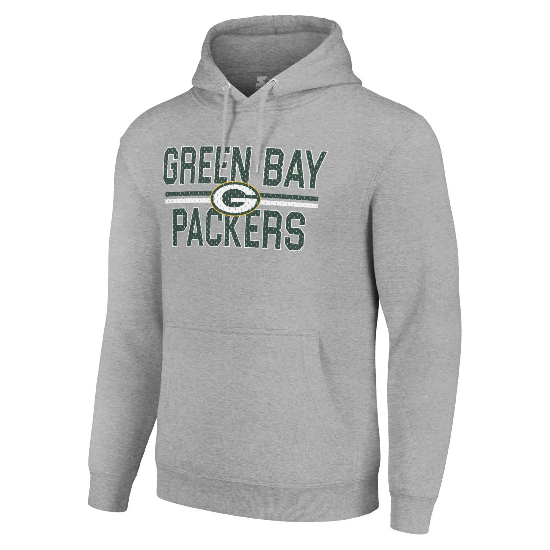 Green Bay Packers Starter Unisex Team Mesh Print Graphic Tri-Blend Pullover Hoodie - Heather Gray - NFL