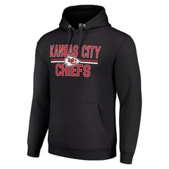 Kansas City Chiefs Starter Unisex Team Mesh Print Graphic Tri-Blend Pullover Hoodie - Black - NFL