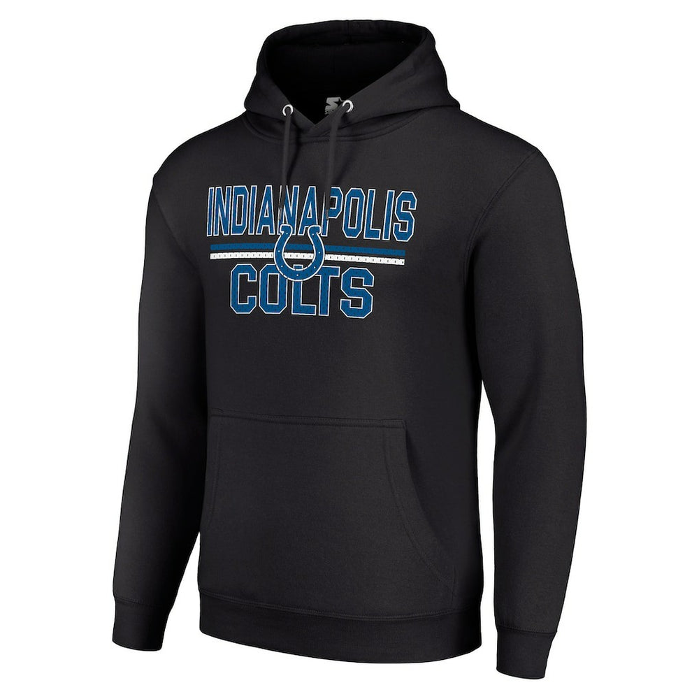 Indianapolis Colts Starter Unisex Team Mesh Print Graphic Tri-Blend Pullover Hoodie - Black - NFL