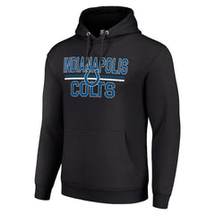 Indianapolis Colts Starter Unisex Team Mesh Print Graphic Tri-Blend Pullover Hoodie - Black - NFL