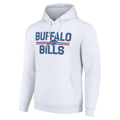 Buffalo Bills Starter Unisex Team Mesh Print Graphic Tri-Blend Pullover Hoodie - White - NFL