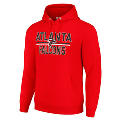Atlanta Falcons Starter Unisex Team Mesh Print Graphic Tri-Blend Pullover Hoodie - Red - NFL
