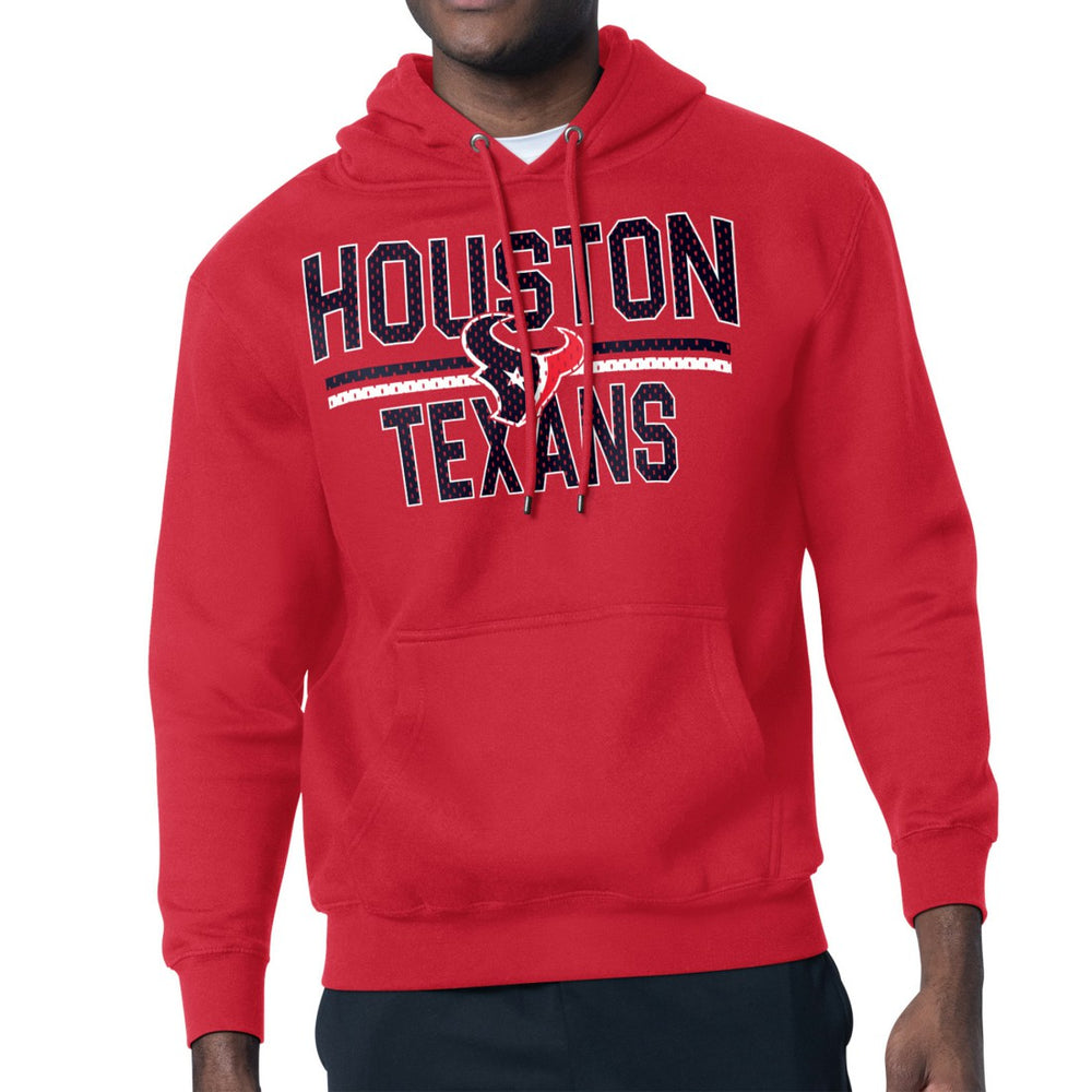 Houston Texans Starter Unisex Team Mesh Print Graphic Tri-Blend Pullover Hoodie - Red - NFL