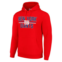 New York Giants Starter Unisex Team Mesh Print Graphic Tri-Blend Pullover Hoodie - Red - NFL