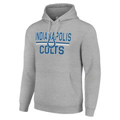 Indianapolis Colts Starter Unisex Team Mesh Print Graphic Tri-Blend Pullover Hoodie - Heather Gray - NFL