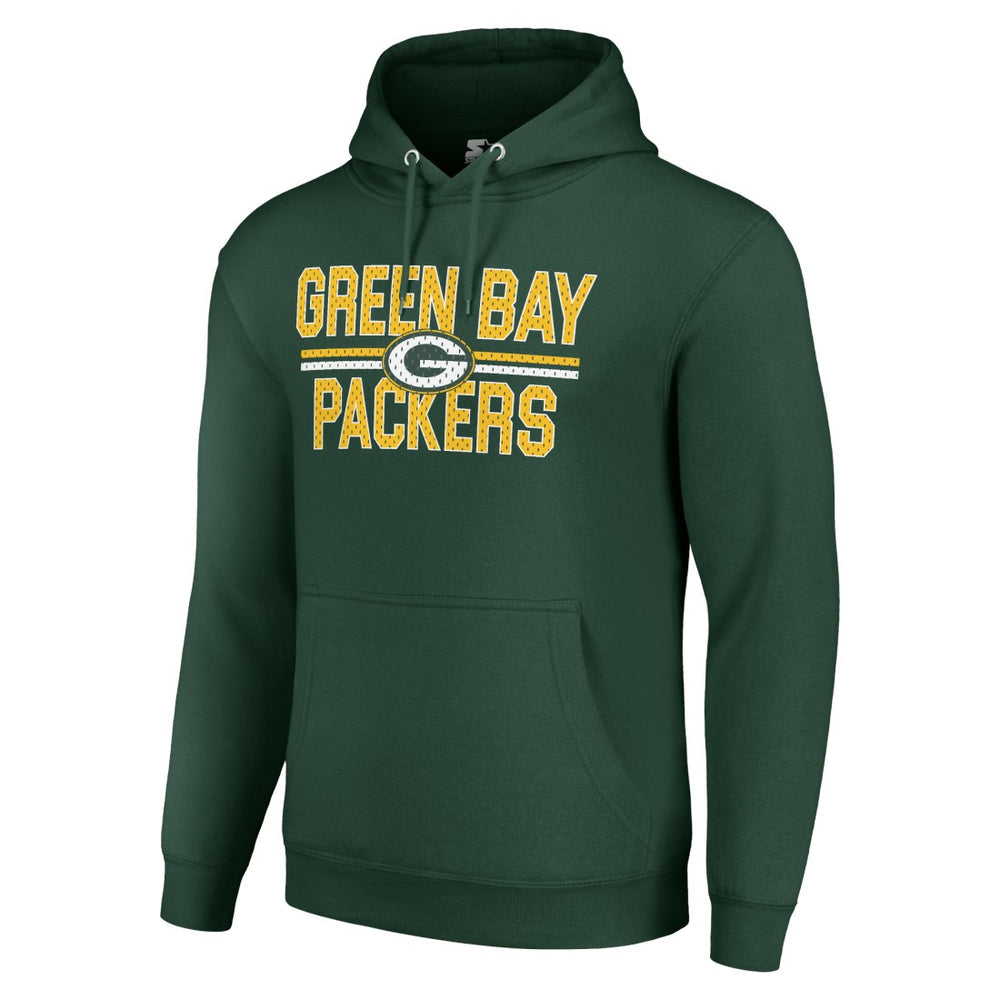 Green Bay Packers Starter Unisex Team Mesh Print Graphic Tri-Blend Pullover Hoodie - Green - NFL