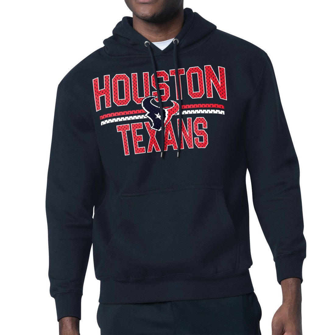 Houston Texans Starter Unisex Team Mesh Print Graphic Tri-Blend Pullover Hoodie - Navy - NFL