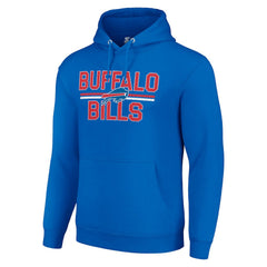 Buffalo Bills Starter Unisex Team Mesh Print Graphic Tri-Blend Pullover Hoodie - Royal - NFL