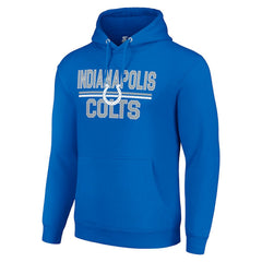 Indianapolis Colts Starter Unisex Team Mesh Print Graphic Tri-Blend Pullover Hoodie - Royal - NFL