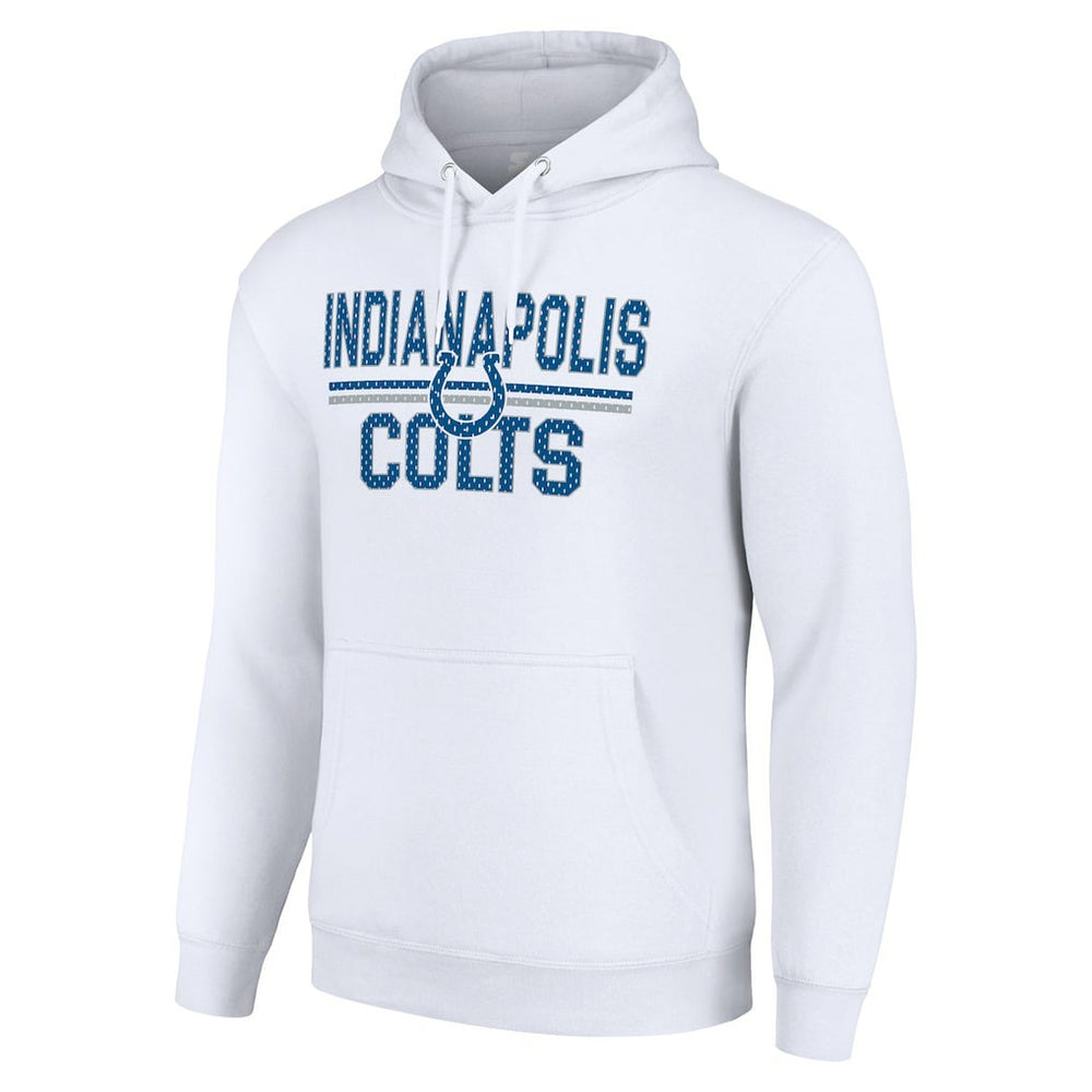 Indianapolis Colts Starter Unisex Team Mesh Print Graphic Tri-Blend Pullover Hoodie - White - NFL