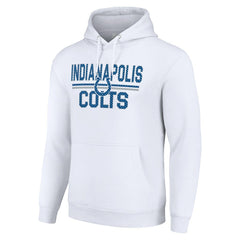 Indianapolis Colts Starter Unisex Team Mesh Print Graphic Tri-Blend Pullover Hoodie - White - NFL