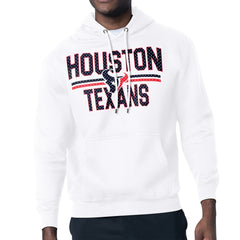 Houston Texans Starter Unisex Team Mesh Print Graphic Tri-Blend Pullover Hoodie - White - NFL