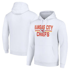 Kansas City Chiefs Starter Unisex Team Mesh Print Graphic Tri-Blend Pullover Hoodie - White - NFL