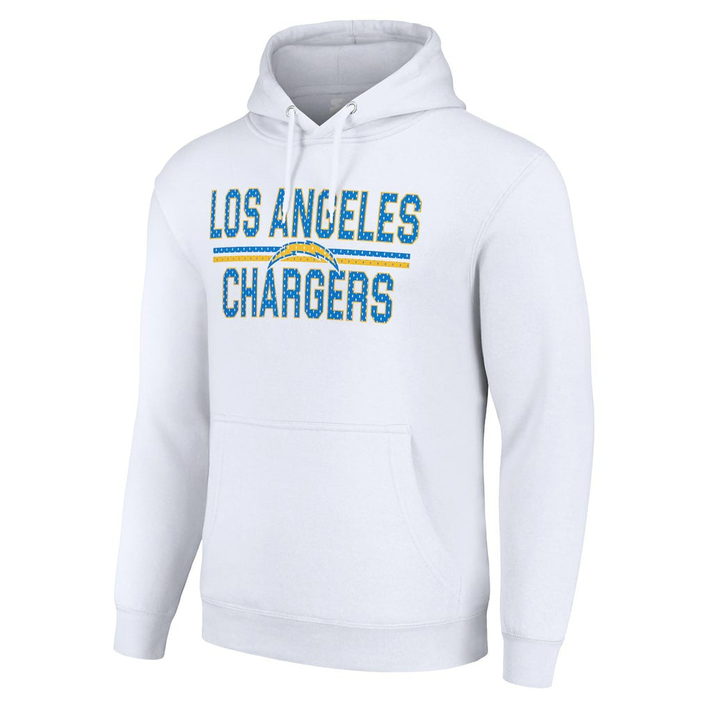Los Angeles Chargers Starter Unisex Team Mesh Print Graphic Tri-Blend Pullover Hoodie - White - NFL