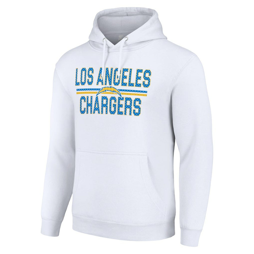 Los Angeles Chargers Starter Unisex Team Mesh Print Graphic Tri-Blend Pullover Hoodie - White - NFL