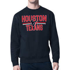 Houston Texans Starter Team Mesh Print Graphic Pullover Sweatshirt - Navy - NFL