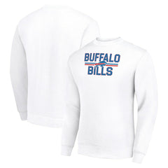 Buffalo Bills Starter Team Mesh Print Graphic Pullover Sweatshirt - White - NFL