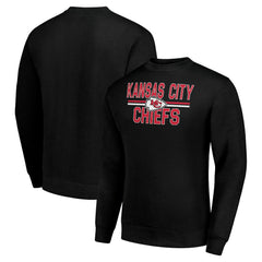Kansas City Chiefs Starter Team Mesh Print Graphic Pullover Sweatshirt - Black - NFL