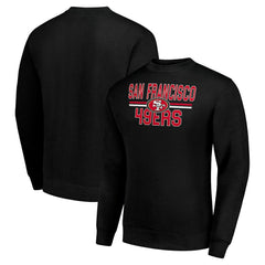 San Francisco 49ers Starter Team Mesh Print Graphic Pullover Sweatshirt - Black - NFL