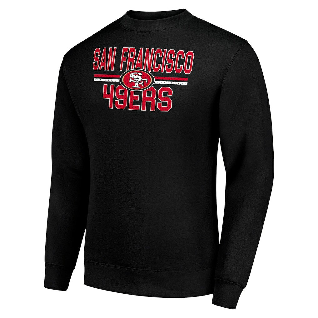 San Francisco 49ers Starter Team Mesh Print Graphic Pullover Sweatshirt - Black - NFL