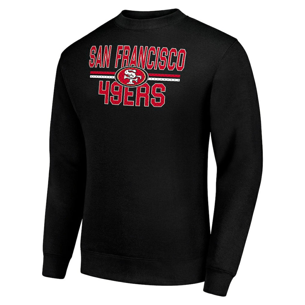 San Francisco 49ers Starter Team Mesh Print Graphic Pullover Sweatshirt - Black - NFL