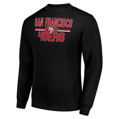 San Francisco 49ers Starter Team Mesh Print Graphic Pullover Sweatshirt - Black - NFL