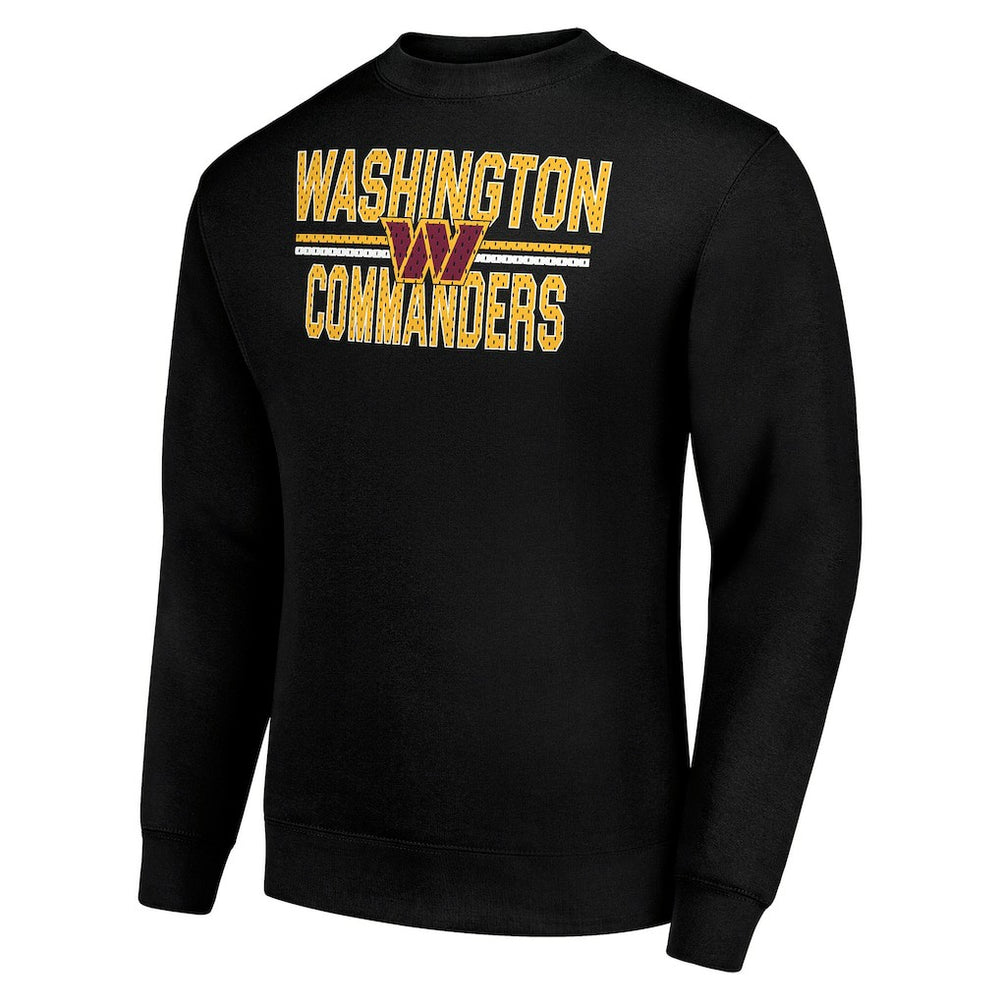 Washington Commanders Starter Team Mesh Print Graphic Pullover Sweatshirt - Black - NFL