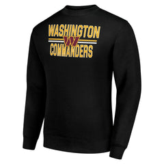 Washington Commanders Starter Team Mesh Print Graphic Pullover Sweatshirt - Black - NFL